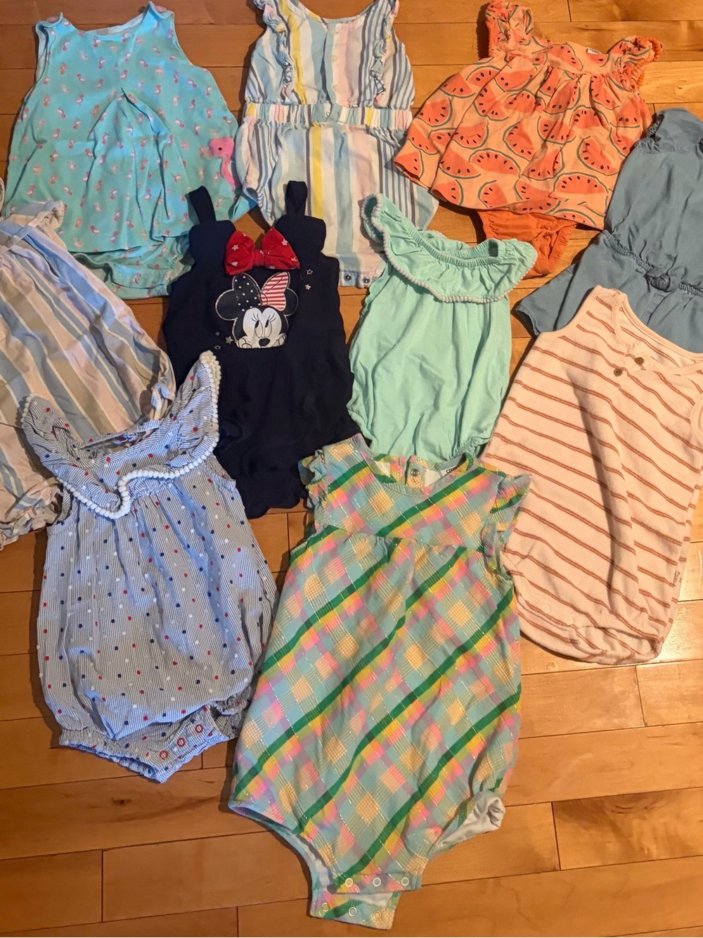 Assorted Baby Girl Bundle- 18 month - Pastel Plaid, Mint, Navy & More